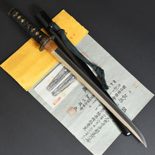 Load image into Gallery viewer, Authentic JAPANESE SAMURAI KATANA SWORD WAKIZASHI YUKIYASU 行安 signed w/NBTHK TOKUBETSU KICHO PAPER w/KOSHIRAE ANTIQUE