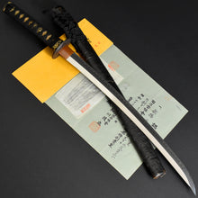 Load image into Gallery viewer, Authentic JAPANESE SAMURAI KATANA SWORD WAKIZASHI KANESHIGE 兼重 signed w/NBTHK TOKUBETSU KICHO PAPER w/KOSHIRAE ANTIQUE