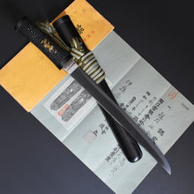 Load image into Gallery viewer, Authentic JAPANESE SAMURAI KATANA SWORD TANTO MORITAKA 盛高 signed w/NBTHK TOKUBETSU KICHO PAPER w/KOSHIRAE ANTIQUE