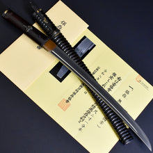 Load image into Gallery viewer, Authentic JAPANESE SAMURAI KATANA SWORD WAKIZASHI KUNIMUNE 国宗 w/NBTHK HOZON PAPER w/KOSHIRAE ANTIQUE