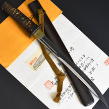 Load image into Gallery viewer, Authentic JAPANESE SAMURAI KATANA SWORD TANTO NAOMASA 直正 w/NBTHK KICHO PAPER ANTIQUE