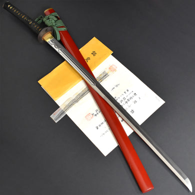 Authentic NIHONTO JAPANESE SAMURAI LONG SWORD KATANA KANESADA 兼定 w/NBTHK KICHO PAPER w/KOSHIRAE ANTIQUE 74.2cm