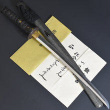 Load image into Gallery viewer, Authentic JAPANESE SAMURAI KATANA SWORD WAKIZASHI KANEMOTO 兼元 w/NTHK CERTIFICATE ANTIQUE