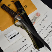 Load image into Gallery viewer, Authentic JAPANESE SAMURAI KATANA SWORD TANTO MASAMUNE 正宗 signed w/NBTHK KICHO PAPERx2 w/KOSHIRAE ANTIQUE