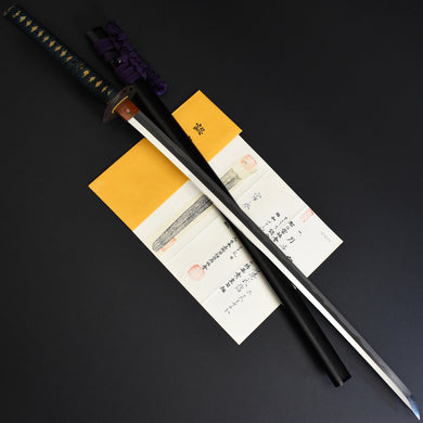 Authentic NIHONTO JAPANESE SAMURAI LONG SWORD KATANA UJINOBU 氏信 signed w/NBTHK KICHO PAPER w/KOSHIRAE ANTIQUE