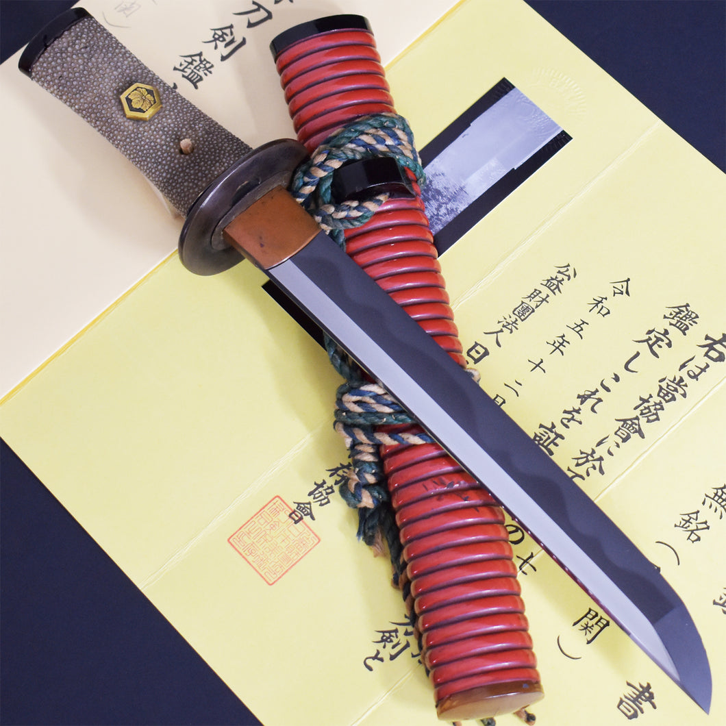 Authentic JAPANESE SAMURAI KATANA SWORD TANTO OWARIZEKI 尾張関 w/NBTHK HOZON PAPER ANTIQUE