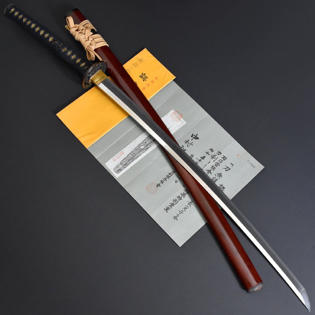 Authentic NIHONTO JAPANESE SAMURAI LONG SWORD KATANA KASHU IETSUGU 加州家次 w/NBTHK TOKUBETSU KICHO PAPER w/KOSHIRAE ANTIQUE