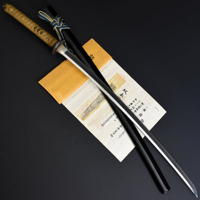 Authentic NIHONTO JAPANESE SAMURAI LONG SWORD KATANA MASAYOSHI 正吉 signed w/NBTHK KICHO PAPER w/KOSHIRAE ANTIQUE