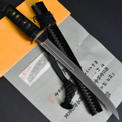 Authentic JAPANESE SAMURAI KATANA SWORD TANTO SA 左 signed w/NBTHK TOKUBETSU KICHO PAPER w/KOSHIRAE ANTIQUE