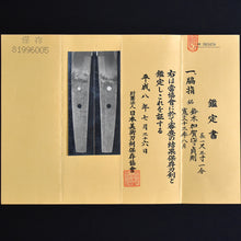 Load image into Gallery viewer, Authentic JAPANESE SAMURAI KATANA SWORD WAKIZASHI SADANORI 貞則 signed w/NBTHK HOZON PAPER ANTIQUE
