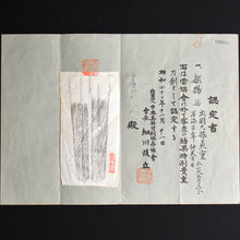 Load image into Gallery viewer, Authentic JAPANESE SAMURAI KATANA SWORD WAKIZASHI KANESHIGE 兼重 signed w/NBTHK TOKUBETSU KICHO PAPER w/KOSHIRAE ANTIQUE