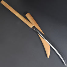 Load image into Gallery viewer, Authentic JAPANESE SAMURAI KATANA SWORD NAGINATA NOBUKUNI 信国 w/NTHK CERTIFICATE w/SHIRASAYA ANTIQUE