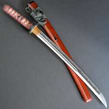 Load image into Gallery viewer, Authentic NIHONTO JAPANESE SAMURAI SWORD WAKIZASHI KANETOYO 兼豊 signed w/NTHK CERTIFICATE w/KOSHIRAE and SHIRASAYA ANTIQUE