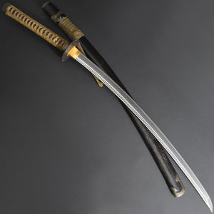 Authentic NIHONTO JAPANESE SAMURAI LONG SWORD KATANA AIZU KAIMIHARA 貝三原 w/NTHK CERTIFICATE w/KOSHIRAE ANTIQUE