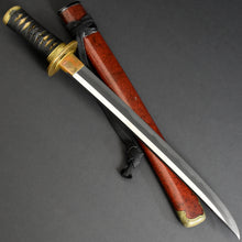 Load image into Gallery viewer, Authentic JAPANESE SAMURAI KATANA SWORD WAKIZASHI TOSHINAGA 壽長 signed w/NBTHK KICHO PAPER w/KOSHIRAE ANTIQUE