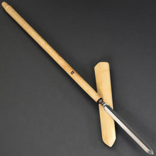 Load image into Gallery viewer, Authentic JAPANESE SAMURAI KATANA SWORD SPEAR YARI KANABO 金房 w/NBTHK KICHO PAPER w/SHIRASAYA ANTIQUE