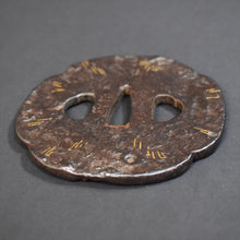 Load image into Gallery viewer, Authentic Japanese TSUBA AIZU SHOAMI 会津正阿弥 signed 日足象嵌鐔 w/NBTHK TOKUBETSU KICHO PAPER ANTIQUE