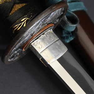 Authentic NIHONTO JAPANESE SAMURAI LONG SWORD KATANA KANETSUNE 兼常 w/NBTHK KICHO PAPER w/KOSHIRAE and SHIRASAYA ANTIQUE 72.4cm