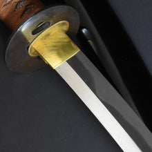 Load image into Gallery viewer, Authentic JAPANESE SAMURAI KATANA SWORD WAKIZASHI CHIGO SWORD 稚児刀 JYUMYO 寿命 w/NTHK CERTIFICATE w/KOSHIRAE ANTIQUE