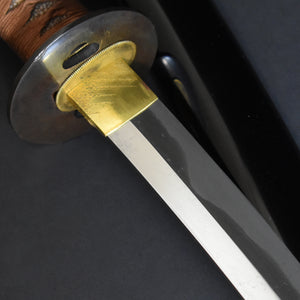 Authentic JAPANESE SAMURAI KATANA SWORD WAKIZASHI CHIGO SWORD 稚児刀 JYUMYO 寿命 w/NTHK CERTIFICATE w/KOSHIRAE ANTIQUE