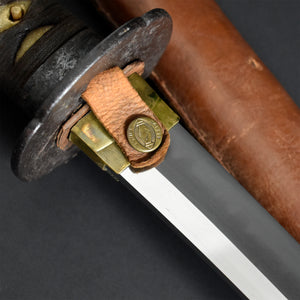 Authentic JAPANESE SAMURAI KATANA SWORD WAKIZASHI 末備前 w/NBTHK HOZON PAPER w/WW2 GUNTO KOSHIRAE and SHIRASAYA ANTIQUE