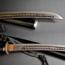 Load image into Gallery viewer, Authentic NIHONTO JAPANESE SAMURAI SWORD WAKIZASHI TSUNATOMO 綱倫 signed w/NTHK CERTIFICATE w/KOSHIRAE ANTIQUE