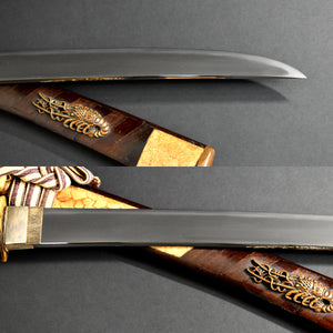 Authentic JAPANESE SAMURAI KATANA SWORD WAKIZASHI HIROMITSU 弘光 signed w/NBTHK HOZON PAPER ANTIQUE