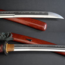 Load image into Gallery viewer, Authentic NIHONTO JAPANESE SAMURAI SWORD WAKIZASHI KANETOYO 兼豊 signed w/NTHK CERTIFICATE w/KOSHIRAE and SHIRASAYA ANTIQUE