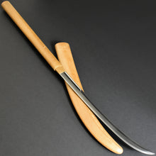 Load image into Gallery viewer, Authentic JAPANESE SAMURAI KATANA SWORD NAGINATA KUNITSUGU 國次 signed w/NTHK CERTIFICATE ANTIQUE DOUBLE EDGED BLADE