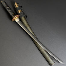 Load image into Gallery viewer, Authentic JAPANESE SAMURAI KATANA SWORD WAKIZASHI FUSAMUNE 総宗 w/NBTHK TOKUBETSU KICHO PAPER w/KOSHIRAE ANTIQUE HITATSURA YAKI 皆焼