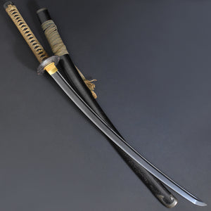 Authentic NIHONTO JAPANESE SAMURAI LONG SWORD KATANA AIZU KAIMIHARA 貝三原 w/NTHK CERTIFICATE w/KOSHIRAE ANTIQUE