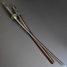 Load image into Gallery viewer, Authentic NIHONTO JAPANESE SAMURAI LONG SWORD KATANA KANETSUNE 兼常 w/NBTHK KICHO PAPER w/KOSHIRAE and SHIRASAYA ANTIQUE 72.4cm