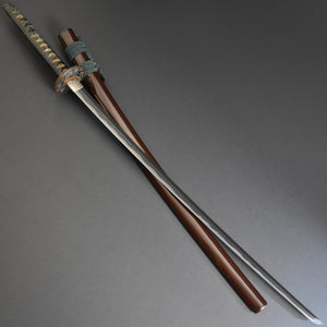 Authentic NIHONTO JAPANESE SAMURAI LONG SWORD KATANA KANETSUNE 兼常 w/NBTHK KICHO PAPER w/KOSHIRAE and SHIRASAYA ANTIQUE 72.4cm