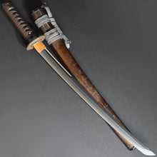 Load image into Gallery viewer, Authentic JAPANESE SAMURAI KATANA SWORD WAKIZASHI TANEMITSU 胤光 w/NBTHK KICHO PAPER w/KOSHIRAE ANTIQUE