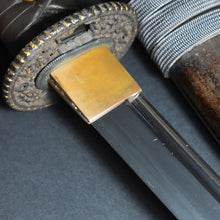 Load image into Gallery viewer, Authentic JAPANESE SAMURAI KATANA SWORD WAKIZASHI TANEMITSU 胤光 w/NBTHK KICHO PAPER w/KOSHIRAE ANTIQUE