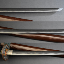 Load image into Gallery viewer, Authentic NIHONTO JAPANESE SAMURAI LONG SWORD KATANA KANETSUNE 兼常 w/NBTHK KICHO PAPER w/KOSHIRAE and SHIRASAYA ANTIQUE 72.4cm