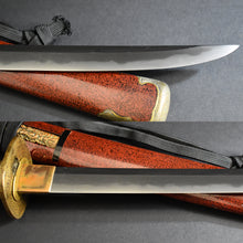 Load image into Gallery viewer, Authentic JAPANESE SAMURAI KATANA SWORD WAKIZASHI TOSHINAGA 壽長 signed w/NBTHK KICHO PAPER w/KOSHIRAE ANTIQUE