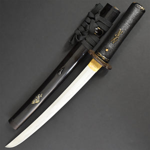 Authentic NIHONTO JAPANESE SAMURAI SWORD WAKIZASHI MORISHIGE 盛重 signed w/NTHK CERTIFICATE w/KOSHIRAE and SHIRASAYA ANTIQUE