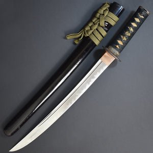 Authentic JAPANESE SAMURAI KATANA SWORD WAKIZASHI KANEFUSA 兼房 w/NTHK CERTIFICATE w/KOSHIRAE ANTIQUE