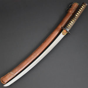 Authentic JAPANESE SAMURAI KATANA SWORD WAKIZASHI 末備前 w/NBTHK HOZON PAPER w/WW2 GUNTO KOSHIRAE and SHIRASAYA ANTIQUE