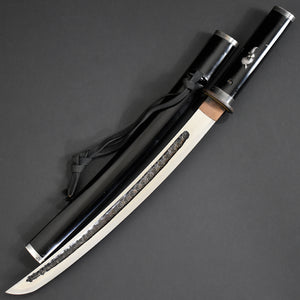 Authentic NIHONTO JAPANESE SAMURAI SWORD WAKIZASHI TSUNATOMO 綱倫 signed w/NTHK CERTIFICATE w/KOSHIRAE ANTIQUE