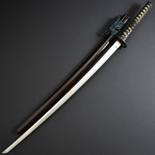 Load image into Gallery viewer, Authentic NIHONTO JAPANESE SAMURAI LONG SWORD KATANA KANETSUNE 兼常 w/NBTHK KICHO PAPER w/KOSHIRAE and SHIRASAYA ANTIQUE 72.4cm