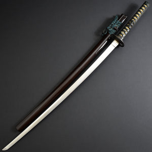 Authentic NIHONTO JAPANESE SAMURAI LONG SWORD KATANA KANETSUNE 兼常 w/NBTHK KICHO PAPER w/KOSHIRAE and SHIRASAYA ANTIQUE 72.4cm