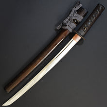 Load image into Gallery viewer, Authentic JAPANESE SAMURAI KATANA SWORD WAKIZASHI TANEMITSU 胤光 w/NBTHK KICHO PAPER w/KOSHIRAE ANTIQUE
