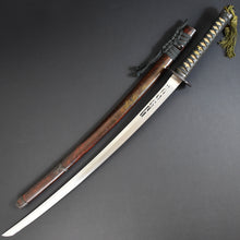 Load image into Gallery viewer, Authentic NIHONTO JAPANESE SAMURAI LONG SWORD KATANA KANETANE 兼植 w/NBTHK TOKUBETSU KICHO PAPER and KICHO PAPER w/KOSHIRAE and SHIRASAYA ANTIQUE