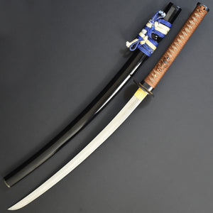 Authentic JAPANESE SAMURAI KATANA SWORD WAKIZASHI CHIGO SWORD 稚児刀 JYUMYO 寿命 w/NTHK CERTIFICATE w/KOSHIRAE ANTIQUE