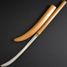 Load image into Gallery viewer, Authentic JAPANESE SAMURAI KATANA SWORD NAGINATA KUNITSUGU 國次 signed w/NTHK CERTIFICATE ANTIQUE DOUBLE EDGED BLADE