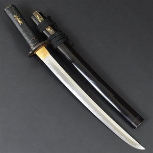 Authentic NIHONTO JAPANESE SAMURAI SWORD WAKIZASHI MORISHIGE 盛重 signed w/NTHK CERTIFICATE w/KOSHIRAE and SHIRASAYA ANTIQUE