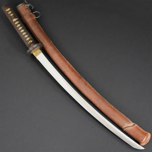 Authentic JAPANESE SAMURAI KATANA SWORD WAKIZASHI 末備前 w/NBTHK HOZON PAPER w/WW2 GUNTO KOSHIRAE and SHIRASAYA ANTIQUE