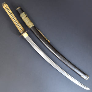 Authentic NIHONTO JAPANESE SAMURAI LONG SWORD KATANA AIZU KAIMIHARA 貝三原 w/NTHK CERTIFICATE w/KOSHIRAE ANTIQUE